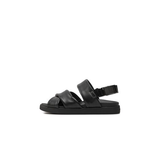 Sandały Calvin Klein Padded Criss Cross Sandal HM0HM01482 Czarny Calvin Klein 43 eobuwie.pl