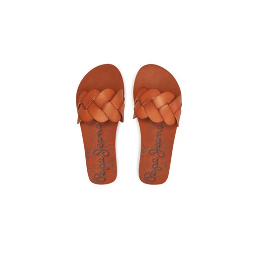 Klapki Pepe Jeans Bali Braided PLS70148 Brązowy Pepe Jeans 36 eobuwie.pl