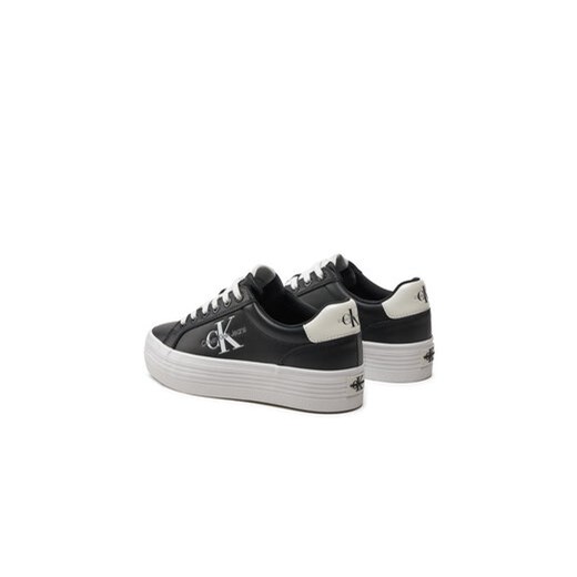 Sneakersy Calvin Klein Jeans Vulc Flatform Laceup Lth YW0YW01474 Czarny 41 eobuwie.pl