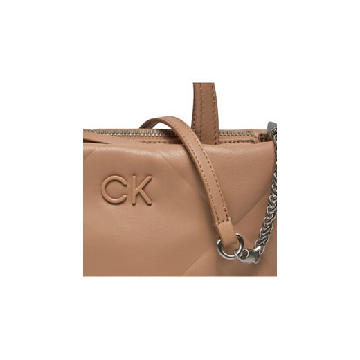 Torebka Calvin Klein Re-Lock Quilt Tote Mini K60K611340 Beżowy Calvin Klein 00 eobuwie.pl