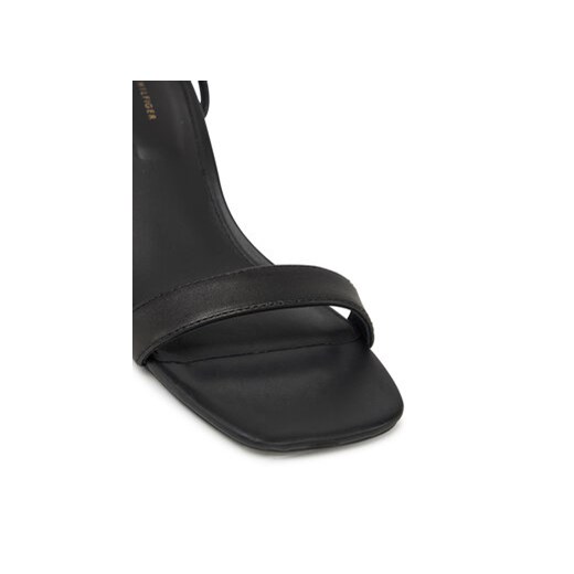Sandały Tommy Hilfiger Leather Knots Kitten Sandal FW0FW08424 Czarny Tommy Hilfiger 38 eobuwie.pl