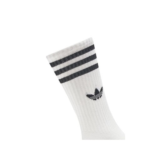 Zestaw 3 par wysokich skarpet unisex adidas Solid Crew IJ0734 Biały 46_48 eobuwie.pl