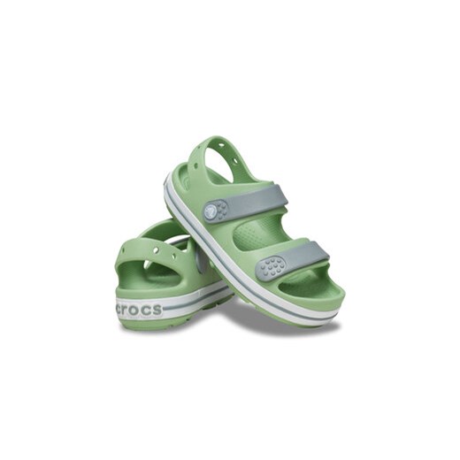 Sandały Crocs Crocband Cruiser Sandal Kids 209423 Zielony Crocs 28_29 eobuwie.pl