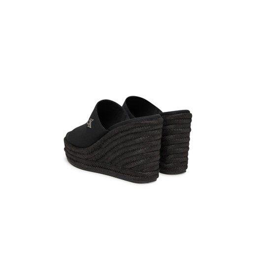 Espadryle Calvin Klein Jeans Wedge Rope Slide Mg YW0YW01699 Czarny 37 eobuwie.pl