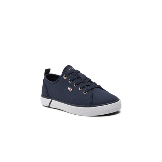 Tenisówki Tommy Hilfiger Vulc Canvas Sneaker FW0FW08063 Granatowy Tommy Hilfiger 36 eobuwie.pl