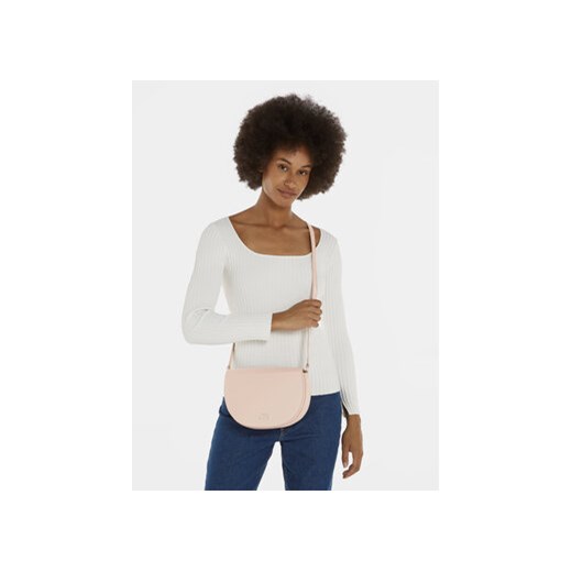 Torebka Calvin Klein Ck Daily Saddle Bag_Pearlized K60K611883 Szary Calvin Klein 00 eobuwie.pl