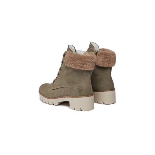 Botki Rieker X5718-52 Khaki Rieker 37 eobuwie.pl