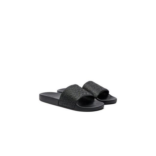 Klapki Calvin Klein Pool Slide Mono HM0HM01517 Czarny Calvin Klein 44 eobuwie.pl