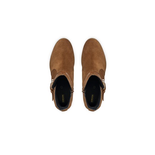 Botki Geox D Elidea Wedge D46VQA 02243 CD500 Brązowy Geox 40 eobuwie.pl