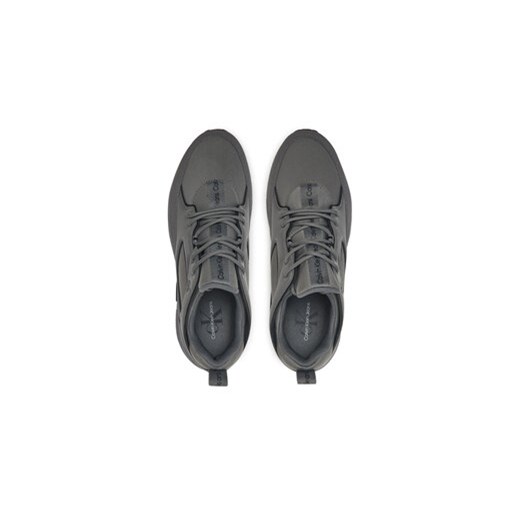 Sneakersy Calvin Klein Retro Tennis Low Laceup Mtl YM0YM00991 Szary Calvin Klein 41 eobuwie.pl