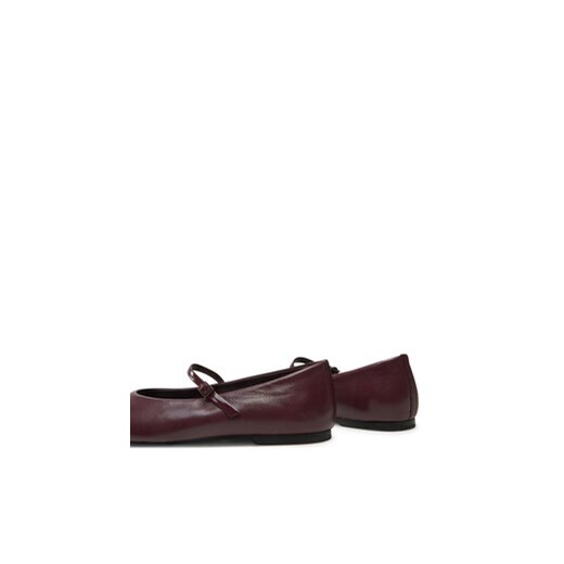 Baleriny Calvin Klein Mary Jane Ballerina - Lth HW0HW02307 Bordowy Calvin Klein 41 eobuwie.pl