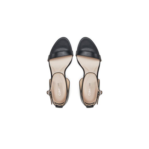 Sandały Calvin Klein Heel Sandal 90 - Lth HW0HW02337 Czarny Calvin Klein 36 eobuwie.pl