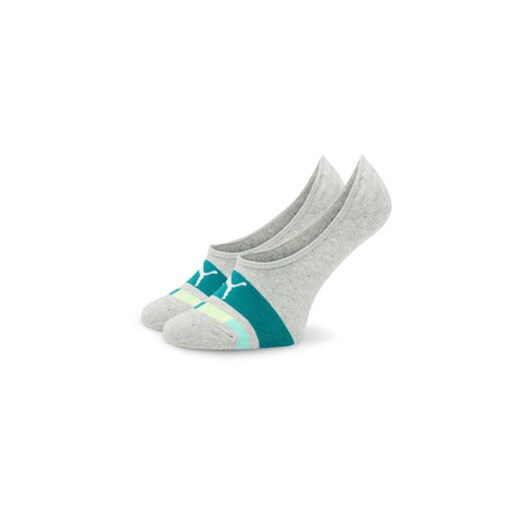 Zestaw 2 par stopek dziecięcych Puma Kids Seasonal Footie 2P 938009 Szary Puma 27_34 eobuwie.pl