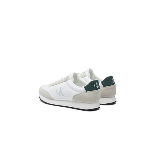 Sneakersy Calvin Klein Jeans Retro Runner YM0YM01119 Écru 44 eobuwie.pl