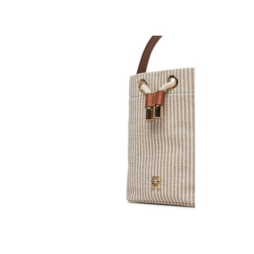 Torebka Tommy Hilfiger Th Premium Beach Le Bucket AW0AW17215 Beżowy Tommy Hilfiger 00 eobuwie.pl