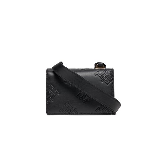 Torebka Tommy Hilfiger Th Refined Crossover Mono AW0AW15727 Czarny Tommy Hilfiger 00 eobuwie.pl