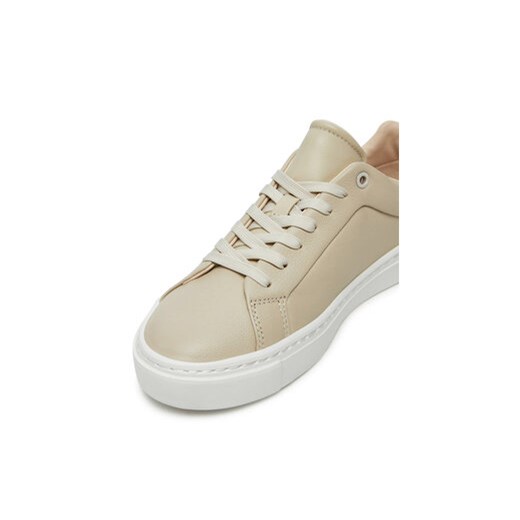 Sneakersy Calvin Klein Cupsole Lace Up W/Ml HW0HW02288 Écru Calvin Klein 37 eobuwie.pl
