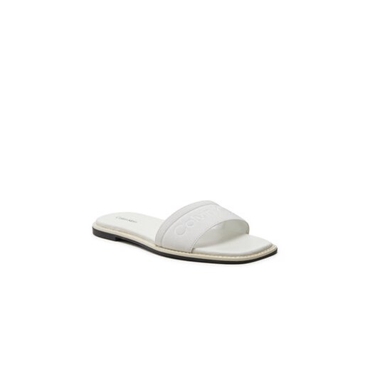 Klapki Calvin Klein Flat Slide He HW0HW01989 Biały Calvin Klein 39 eobuwie.pl