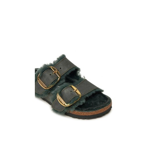 Klapki Birkenstock Arizona Bb Shearling Leoi 1028070 Zielony 35 eobuwie.pl