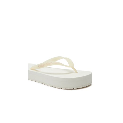 Japonki Calvin Klein Jeans Beach Sandal Flatform YW0YW01620 Écru 38 eobuwie.pl