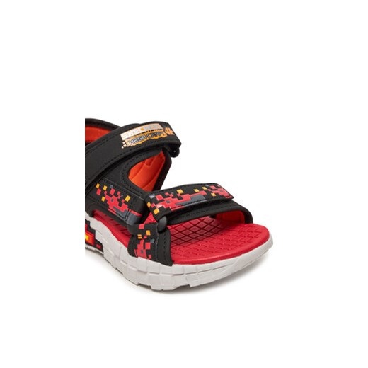 Sandały Skechers Mega-Splash 4K- 402161L/BKRD Czarny Skechers 31 eobuwie.pl