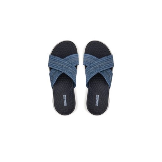 Klapki Skechers Go Walk Flex Sandal-Impressed 141420/NVY Granatowy Skechers 36 eobuwie.pl