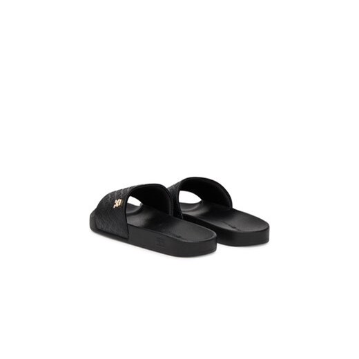 Klapki Tommy Hilfiger Th Monogram Poolside FW0FW08525 Czarny Tommy Hilfiger 37 eobuwie.pl