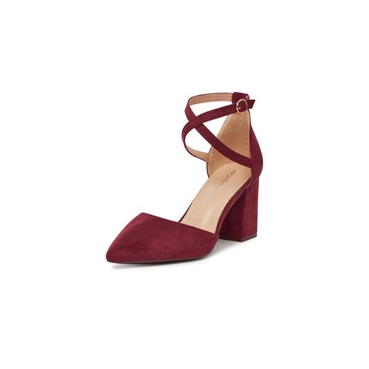 Czółenka DeeZee DZ0068 Bordowy 38 eobuwie.pl