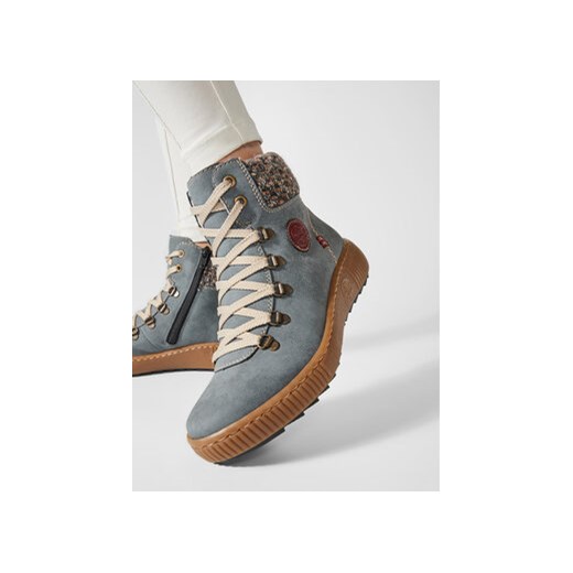 Botki Rieker Z6648-14 Niebieski Rieker 36 eobuwie.pl