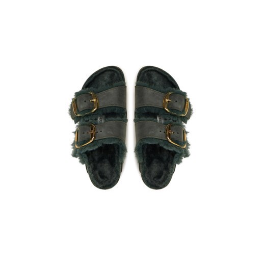 Klapki Birkenstock Arizona Bb Shearling Leoi 1028070 Zielony 35 eobuwie.pl