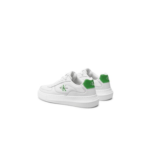 Sneakersy Calvin Klein Jeans Chunky Cupsole Low Lth Ml Meta YW0YW01410 Biały 37 eobuwie.pl
