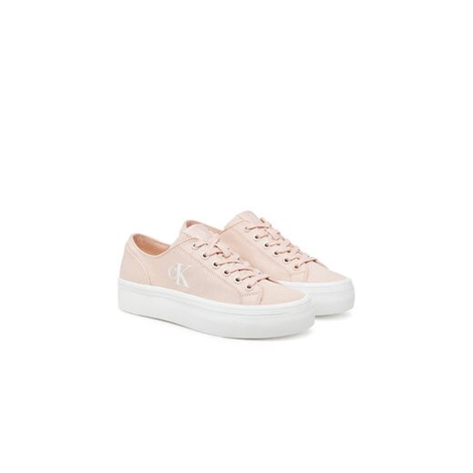 Sneakersy Calvin Klein Jeans Vulc Flatform Low Cv Mg YW0YW01763 Pomarańczowy 36 eobuwie.pl