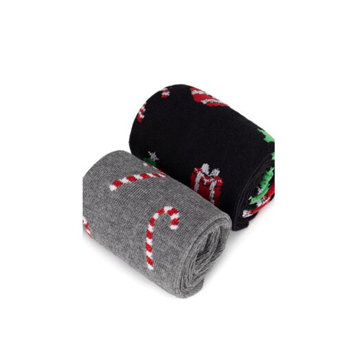 Zestaw 2 par wysokich skarpet męskich Lasocki 2MB-001-AW24 (2-pack) Szary Lasocki 39_42 eobuwie.pl