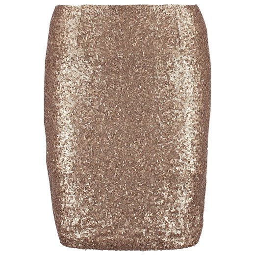 Miss Parisienne Spódnica mini gold zalando brazowy abstrakcyjne wzory