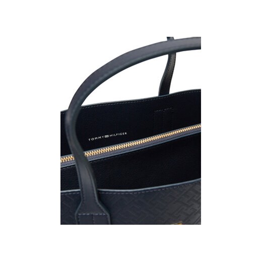 Torebka Tommy Hilfiger Th Distinct Satchel Mono AW0AW17174 Granatowy Tommy Hilfiger 00 eobuwie.pl
