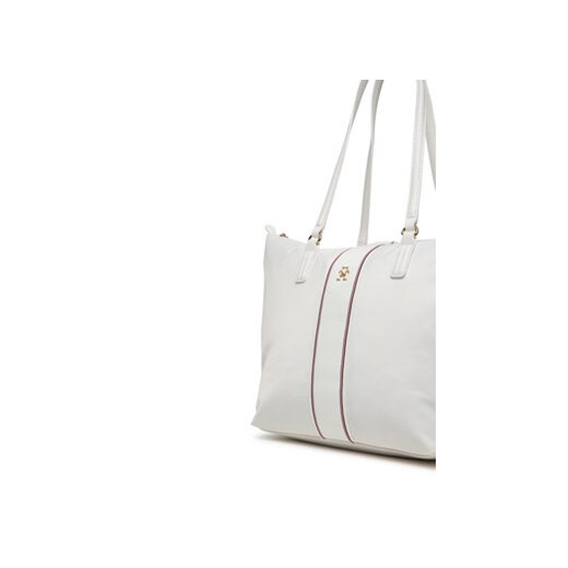 Torebka Tommy Hilfiger Poppy Tote Corp AW0AW17205 Écru Tommy Hilfiger 00 eobuwie.pl