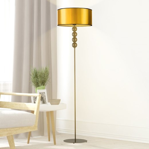Czarno - złota lampa stojąca BERMUDY MIRROR ze sklepu Lysne w kategorii Lampy podłogowe - zdjęcie 181814546