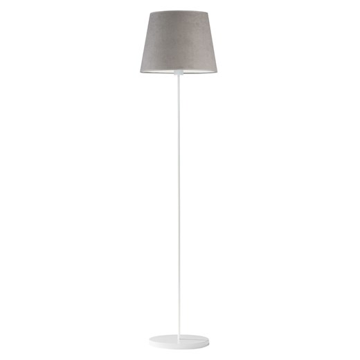 Biała lampa stojąca z welurowym kloszem VASTO VELUR ze sklepu Lysne w kategorii Lampy podłogowe - zdjęcie 181814738