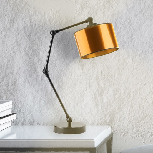 Czarna lampka nocna w stylu loft ASMARA MIRROR ze sklepu Lysne w kategorii Lampy stołowe - zdjęcie 181815935
