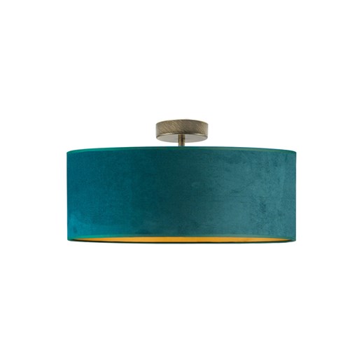 Lampa sufitowa WENECJA VELUR fi - 50 cm kolor zieleń butelkowa  ze złotym wnętrzem ze sklepu Lysne w kategorii Lampy sufitowe - zdjęcie 181816786