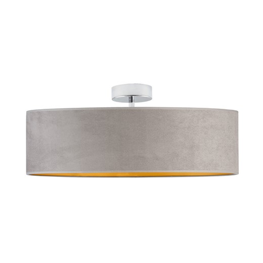 Lampa przysufitowa WENECJA VELUR fi - 60 cm kolor szary ze złotym wnętrzem ze sklepu Lysne w kategorii Lampy sufitowe - zdjęcie 181817336