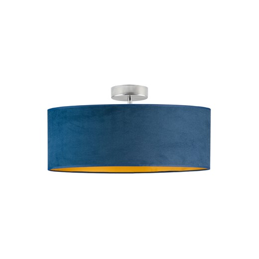 Nowoczesna lampa sufitowa WENECJA VELUR fi - 50 cm kolor granatowy ze złotym wnętrzem ze sklepu Lysne w kategorii Lampy sufitowe - zdjęcie 181817609