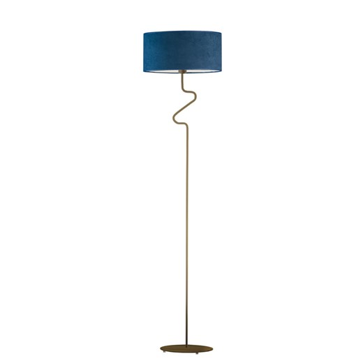Klasyczna lampa stojąca z ozdobnym elementem w kształcie fali MORONI VELUR ze sklepu Lysne w kategorii Lampy podłogowe - zdjęcie 181818335