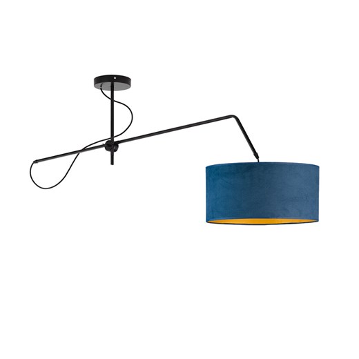 Czarna lampa sufitowa z welurowym abażurem RIO VELUR ze sklepu Lysne w kategorii Lampy wiszące - zdjęcie 181819116