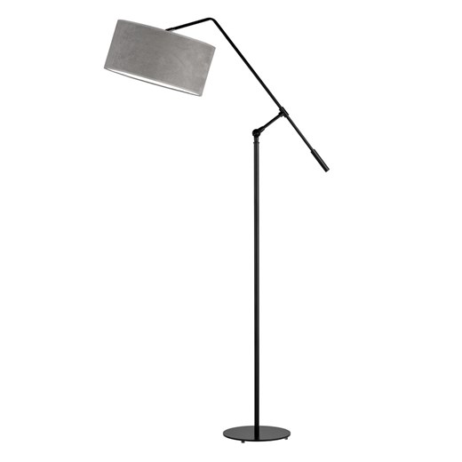 Czarna lampa podłogowa z ruchomym ramieniem LIBERIA VELUR ze sklepu Lysne w kategorii Lampy podłogowe - zdjęcie 181819269