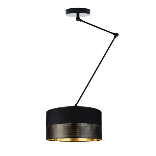 Czarna lampa sufitowa na wysięgniku do jadalni nad stół NEWA GLAM ze sklepu Lysne w kategorii Lampy sufitowe - zdjęcie 181819345