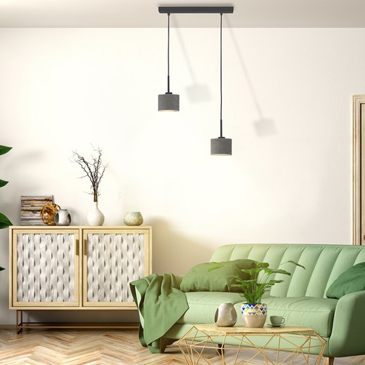 Czarna lampa wisząca na listwie MONTANA VELUR ze sklepu Lysne w kategorii Lampy wiszące - zdjęcie 181819368