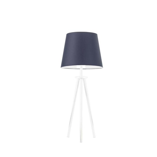 Nowoczesna lampka na stolik tripod BERGEN w biało-granatowej kolorystyce ze sklepu Lysne w kategorii Lampy stołowe - zdjęcie 181819575