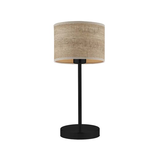 Czarna lampka na stolik nocny NICEA ECO z designerskim abażurem ze sklepu Lysne w kategorii Lampy stołowe - zdjęcie 181820389