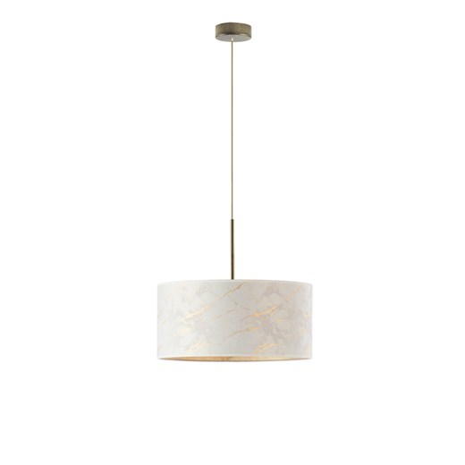 Regulowana lampa wisząca nad stół SINTRA MARMUR fi - 40 cm - kolor biały ze sklepu Lysne w kategorii Lampy wiszące - zdjęcie 181821029
